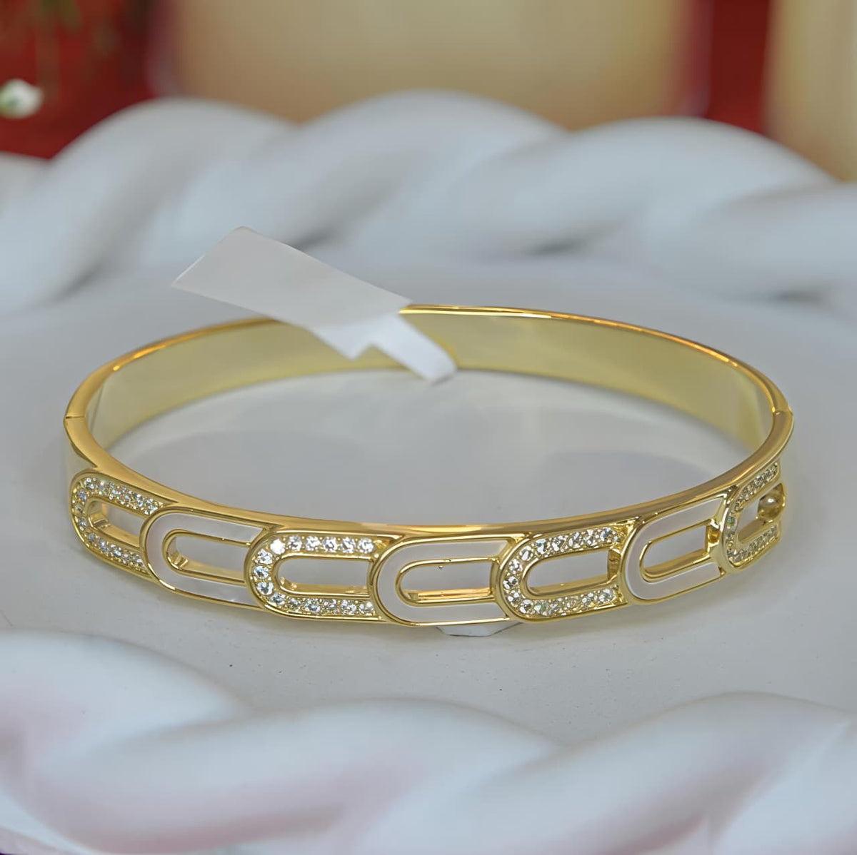 Cubic Zirconia Link Openable Bangle