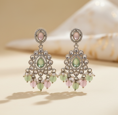 Noor Multi Color Kundan Drop